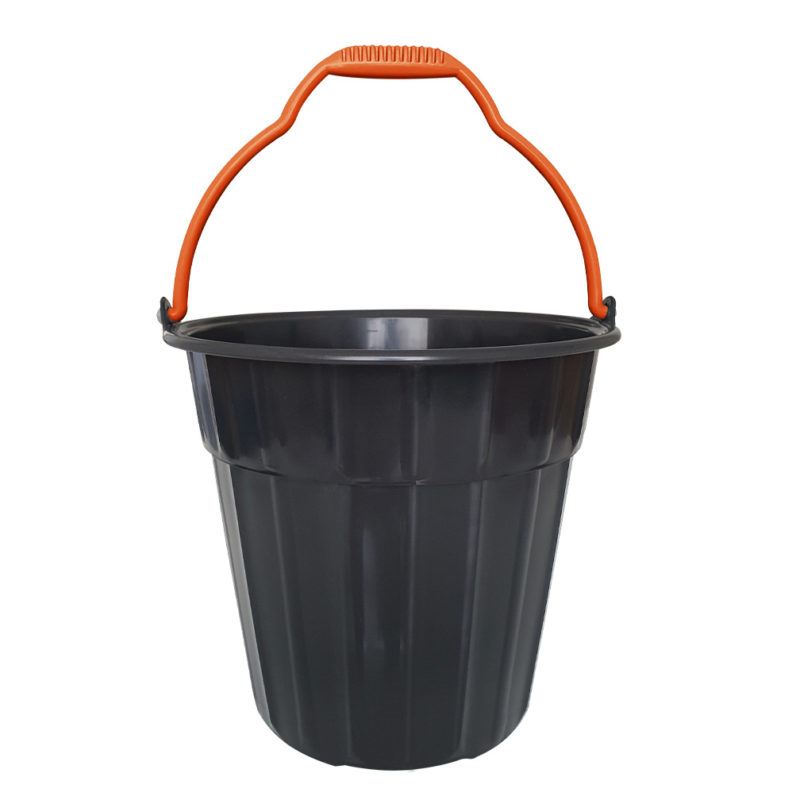balde Antares preto com alça laranja