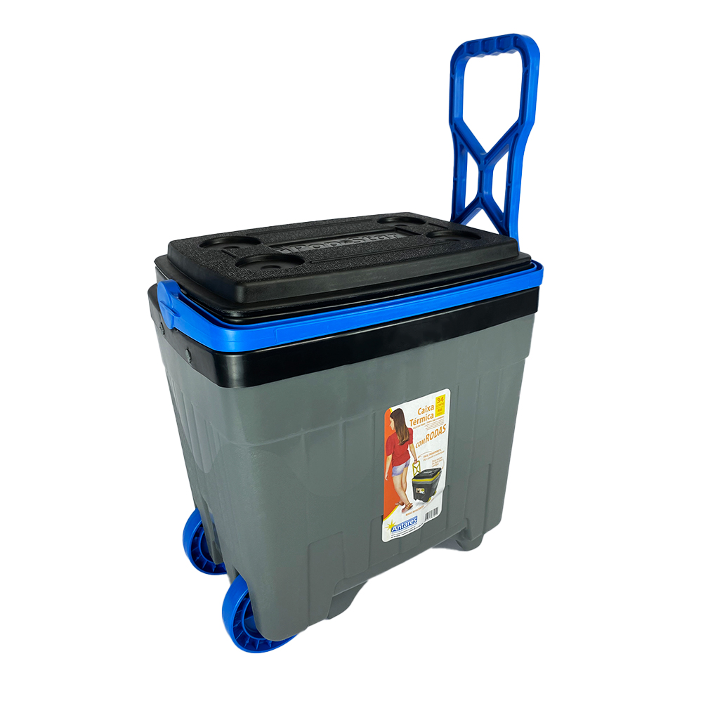 Caixa Térmica 34 Litros c/rodas - Antares Plásticos