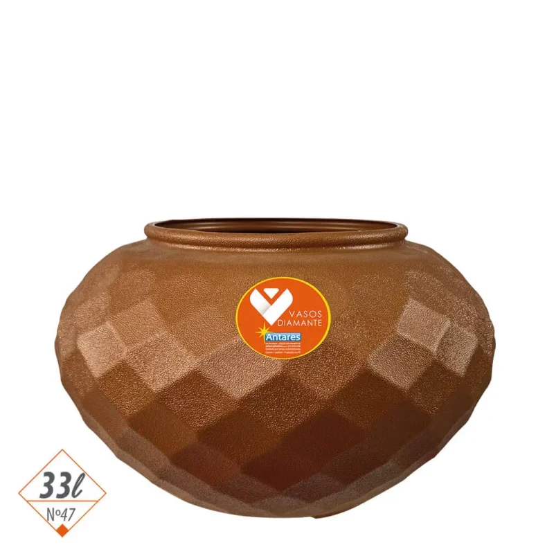 Vaso Diamante Redondo 33 Litros - Nº47