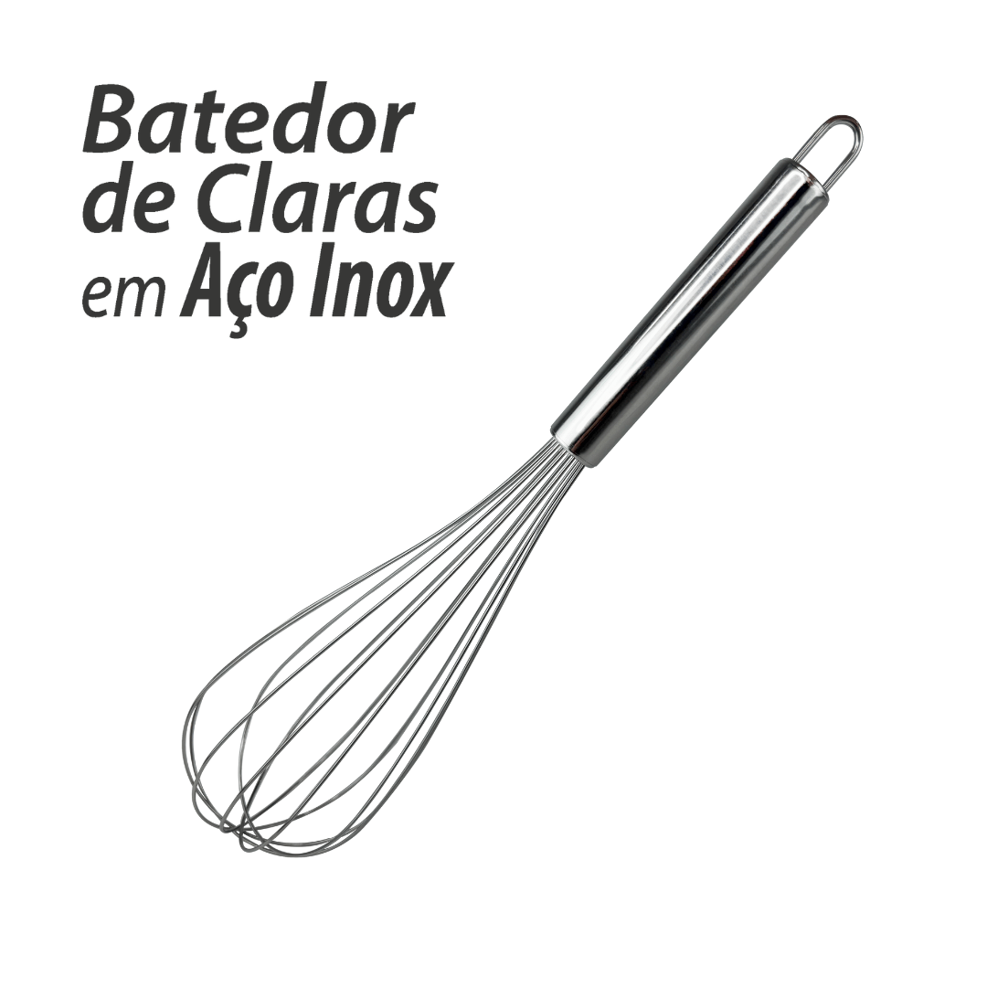 Batedor de Claras em Aço Inox