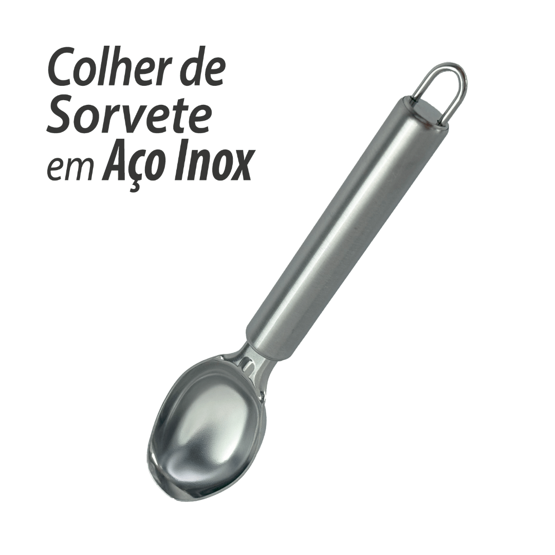 Colher de Sorvete em Aço Inox