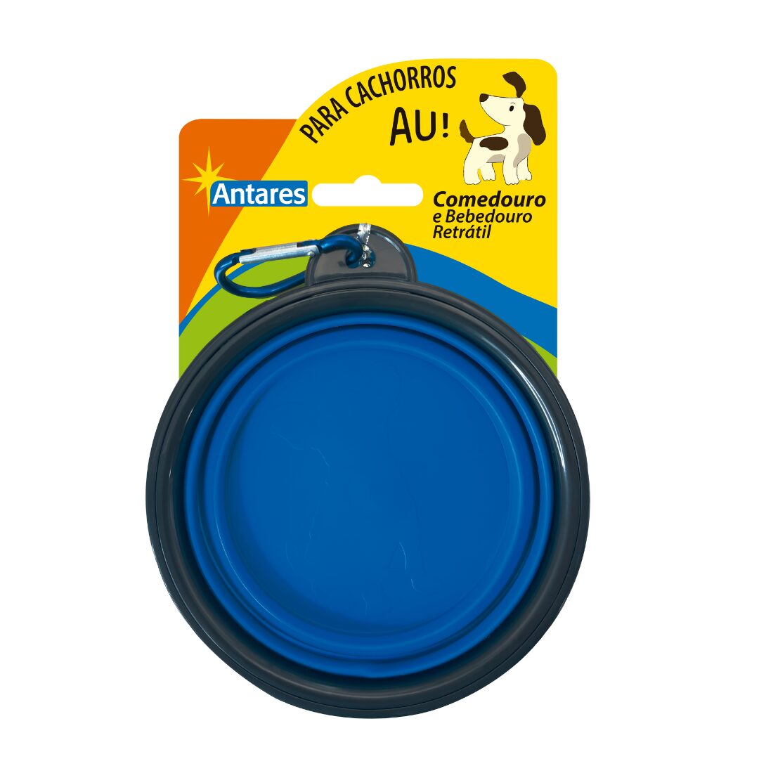 Comedouro e bebedouro retrátil