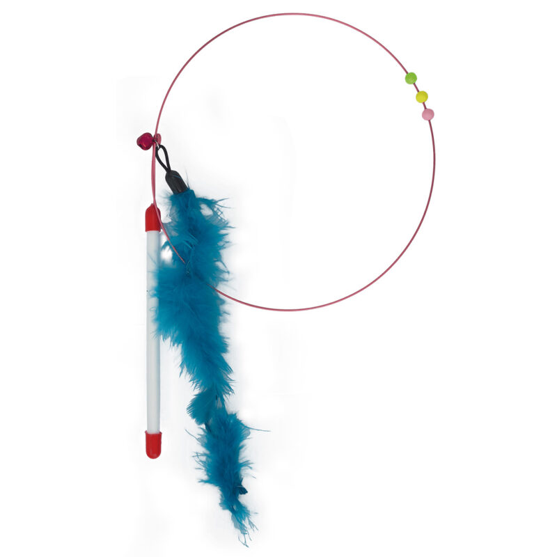 Varinha flexível com penas