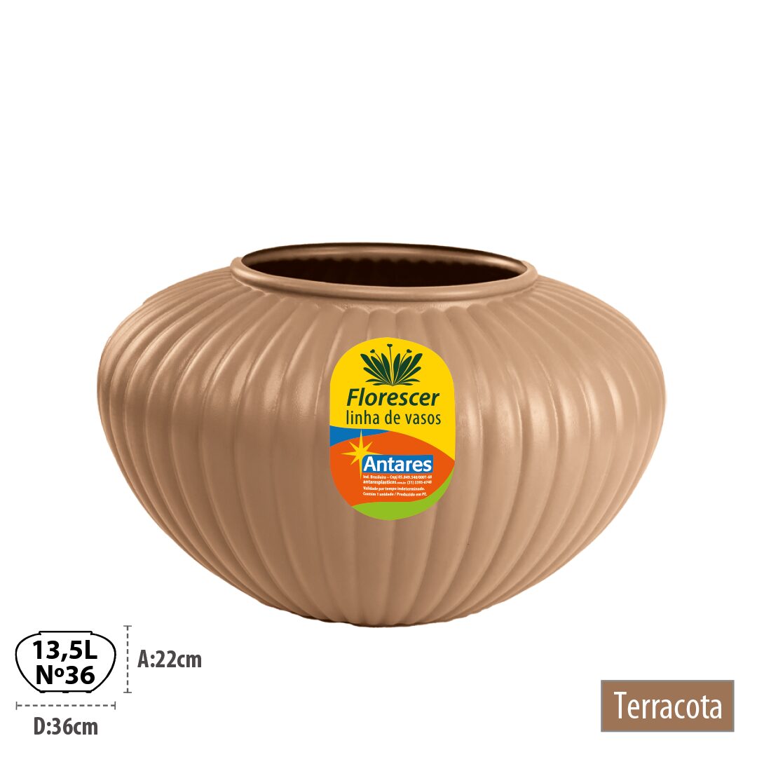 Vaso Florescer Redondo 13,5 Litros - Nº36