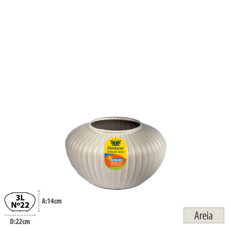 Vaso Florescer Redondo 3 Litros - Nº22