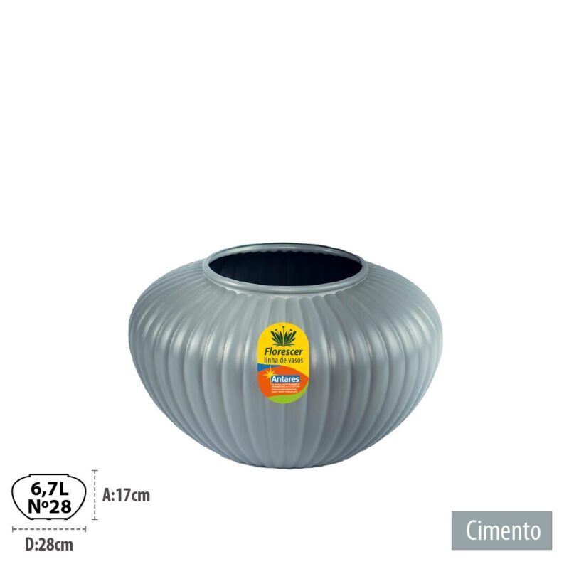 Vaso Florescer Redondo 6,7 Litros - Nº28